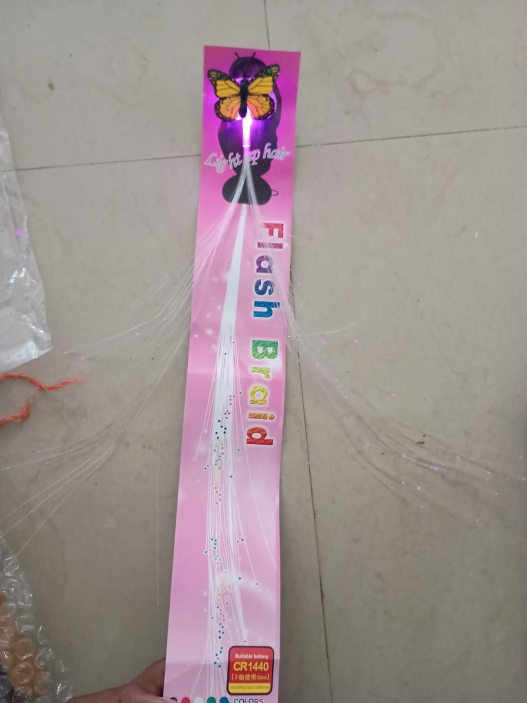 LED Flashing Light Butterfly Hair Clip (Pack of 2 )