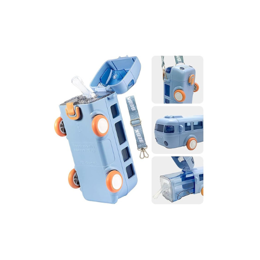 Leak-Proof Kids Water Bottle – BPA-Free, 360° Spill-Proof Design with One-Touch Lid & Cute Stickers | Large Capacity, Easy to Clean