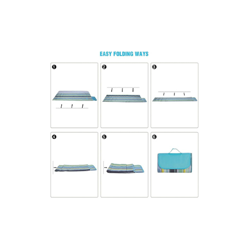 Waterproof Outdoor Picnic Blanket – Foldable 70"x59" Mat with Handle | Sand-Proof, Lightweight & Easy to Clean for Beach, Camping & Travel