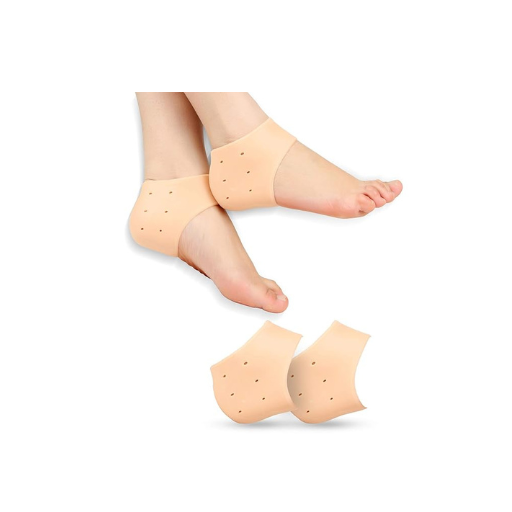 Silicone Gel Heel Protectors for Cracked Heels – Moisturizing Foot Sleeves for Dry Skin Relief & Heel Repair | Reusable & Comfortable for Daily Wear