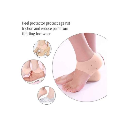 Silicone Gel Heel Protectors for Cracked Heels – Moisturizing Foot Sleeves for Dry Skin Relief & Heel Repair | Reusable & Comfortable for Daily Wear