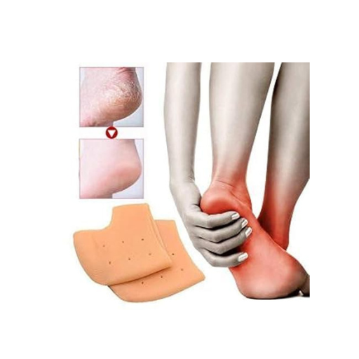 Silicone Gel Heel Protectors for Cracked Heels – Moisturizing Foot Sleeves for Dry Skin Relief & Heel Repair | Reusable & Comfortable for Daily Wear
