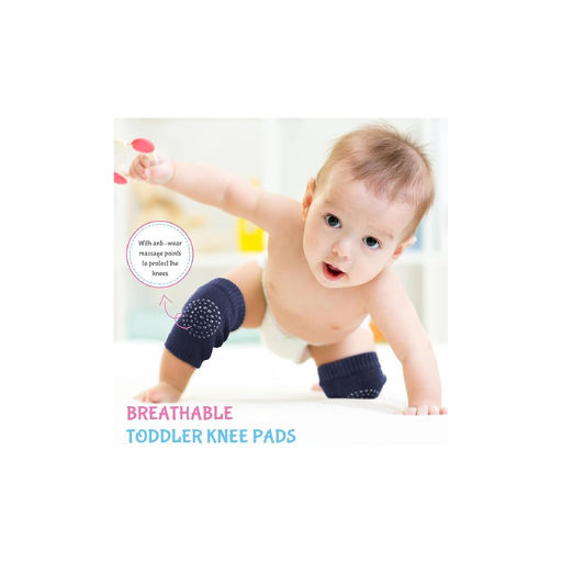 Baby Knee Pads for Crawling – Soft, Breathable & Adjustable Knee Protectors | Non-Slip, Washable Pads for Infants & Toddlers
