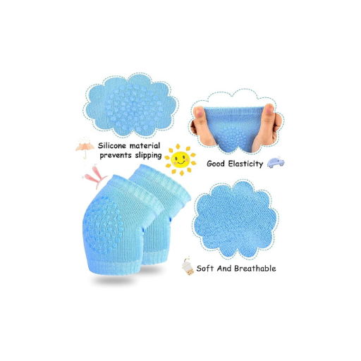 Baby Knee Pads for Crawling – Soft, Breathable & Adjustable Knee Protectors | Non-Slip, Washable Pads for Infants & Toddlers