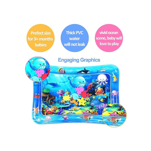 Inflatable Baby Water Play Mat – Tummy Time Sensory Toy for Infants | Leak-Proof, Portable & Developmental Play Mat for 3-12 Month Boys & Girls