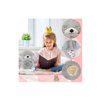 Soothing Otter Plush Toy – Baby Sleep Sound Machine with Breathing Motion, Music & Lights | Soft, Portable Sleep Companion for Newborns & Infants