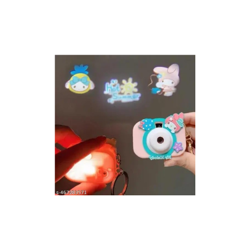 Camera Projector Keychain – Kuromi & My Melody Mini Keyring with Bell & Projection Light | Cute Accessory for Bags & Backpacks