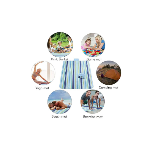 Waterproof Outdoor Picnic Blanket – Foldable 70"x59" Mat with Handle | Sand-Proof, Lightweight & Easy to Clean for Beach, Camping & Travel