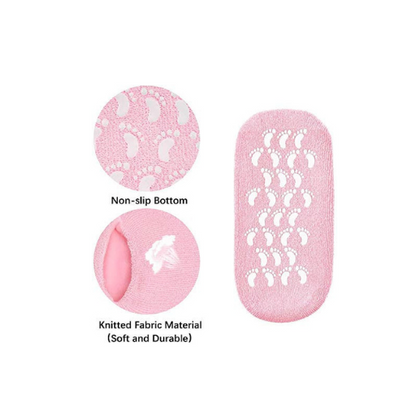 Gel Heel Socks & Moisturizing Foot Mask Set for Women – Cracked Heel Repair, Silicone Foot Protectors & Spa Socks for Soft, Hydrated Feet