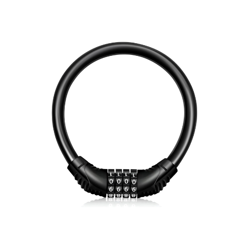 4-Digit Combination Bike Lock – Heavy-Duty 4FT Cable with Mounting Bracket | Anti-Theft, Weatherproof & Keyless Security for Bikes, Scooters & More