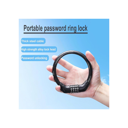 4-Digit Combination Bike Lock – Heavy-Duty 4FT Cable with Mounting Bracket | Anti-Theft, Weatherproof & Keyless Security for Bikes, Scooters & More