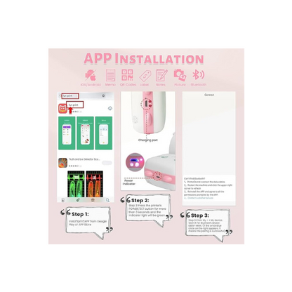 Mini Pocket Thermal Printer – Bluetooth Inkless Printer for Photos, Notes & Labels | Portable, Wireless, 203 DPI, Compatible with iOS & Android