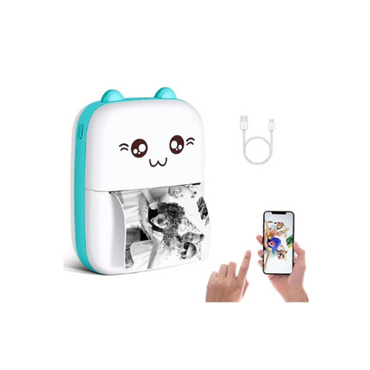 Mini Pocket Thermal Printer – Bluetooth Inkless Printer for Photos, Notes & Labels | Portable, Wireless, 203 DPI, Compatible with iOS & Android
