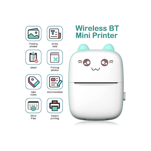 Mini Pocket Thermal Printer – Bluetooth Inkless Printer for Photos, Notes & Labels | Portable, Wireless, 203 DPI, Compatible with iOS & Android