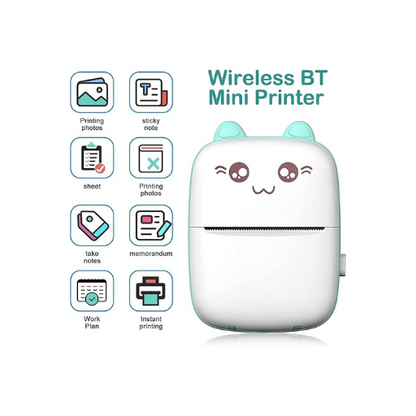 Mini Pocket Thermal Printer – Bluetooth Inkless Printer for Photos, Notes & Labels | Portable, Wireless, 203 DPI, Compatible with iOS & Android