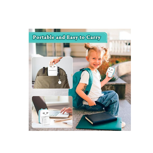 Mini Pocket Thermal Printer – Bluetooth Inkless Printer for Photos, Notes & Labels | Portable, Wireless, 203 DPI, Compatible with iOS & Android