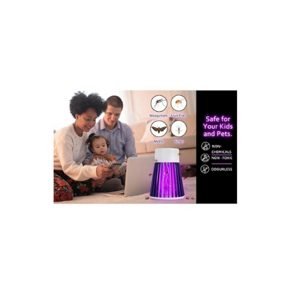 USB Indoor Bug Zapper – UV Mosquito Killer Lamp with Quiet Fan & Night Light