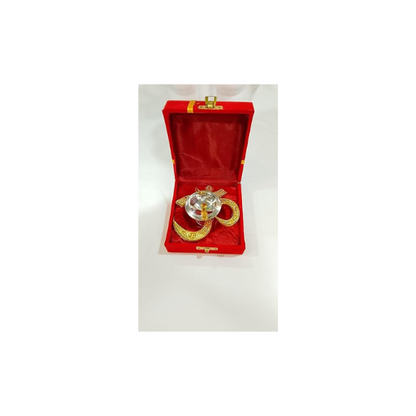 Brass Om Diya with Velvet Gift Box – Handcrafted Oil Lamp for Pooja, Diwali & Festive Décor