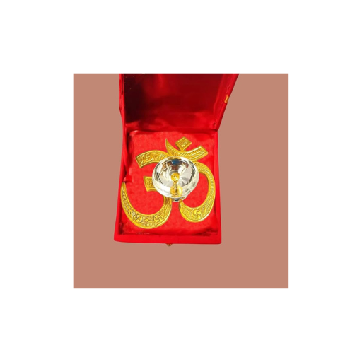 Brass Om Diya with Velvet Gift Box – Handcrafted Oil Lamp for Pooja, Diwali & Festive Décor