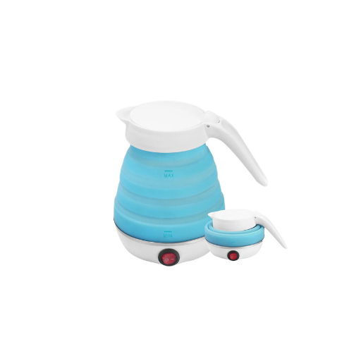 Collapsible Travel Kettle – Portable Electric Silicone Kettle, 600W Quick Boil