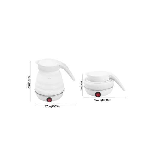 Collapsible Travel Kettle – Portable Electric Silicone Kettle, 600W Quick Boil