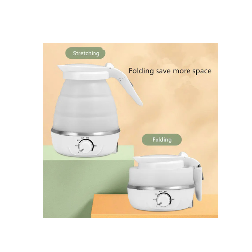 Collapsible Travel Kettle – Portable Electric Silicone Kettle, 600W Quick Boil