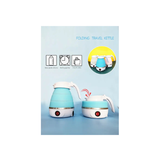 Collapsible Travel Kettle – Portable Electric Silicone Kettle, 600W Quick Boil